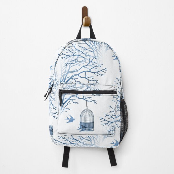 Item preview, Birdcage and Swallows in Blue Branches designed and sold by 13Moons.