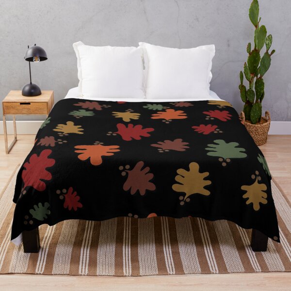 Item preview, Falling Autumn Leaves on Black designed and sold by MoodyCarp.