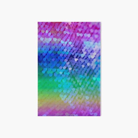 rainbow mermaid scale sequin Art Board Print
