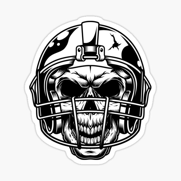 "American Football Helmet Skull" Sticker for Sale by eDigiArts Redbubble