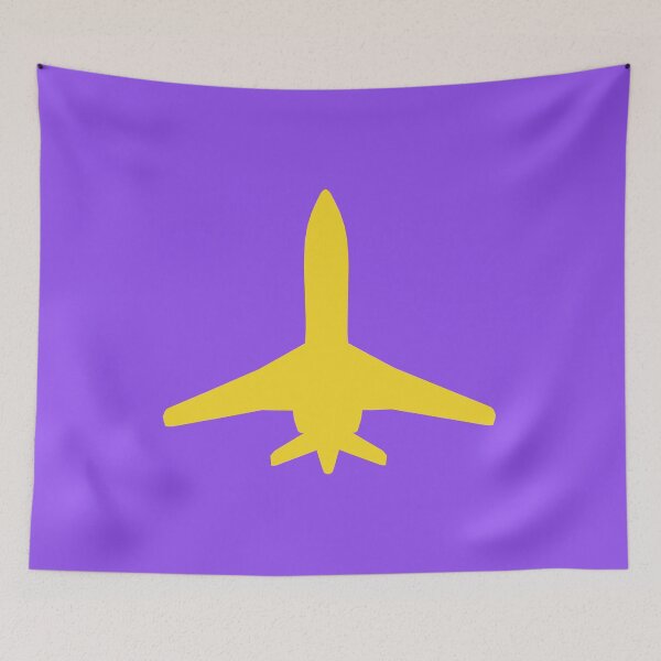 Item preview, Yellow silhouette of a commercial airplane taking off designed and sold by MIRO3D.