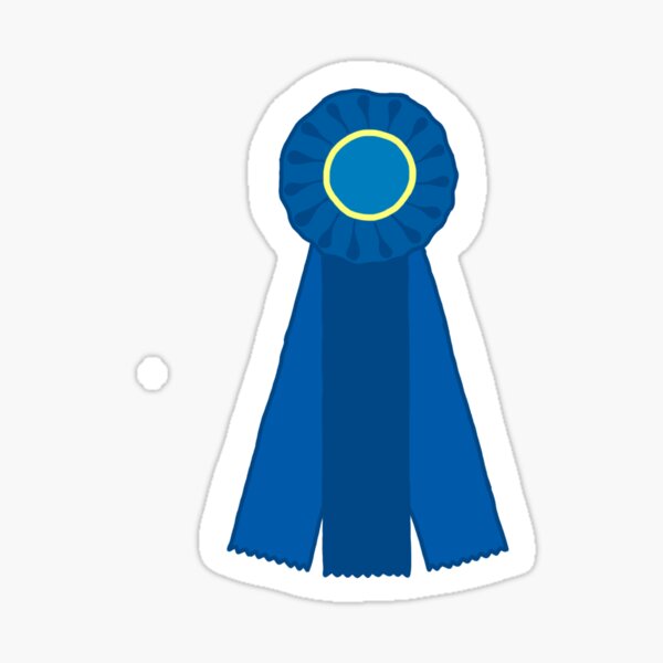 Item preview, Equestrian Blue Ribbon Sticker designed and sold by Red Roan Design Co.