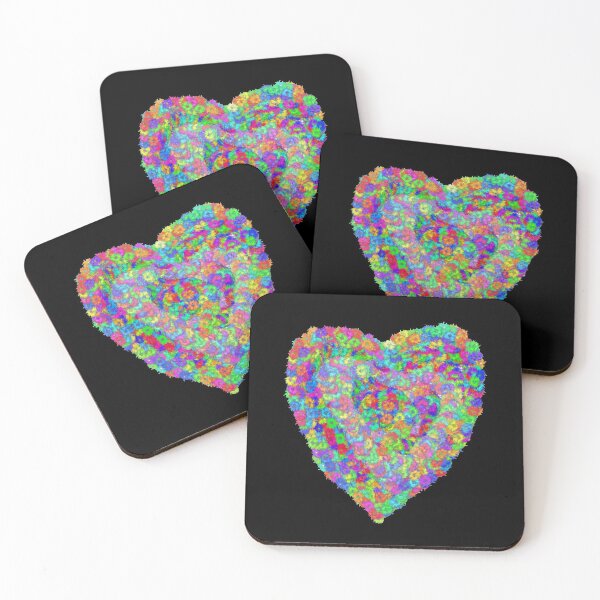 Item preview, Fluffy Rainbow Textured Heart designed and sold by Deborah Camp.
