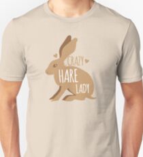 Verrückte Hase Dame Unisex T-Shirt