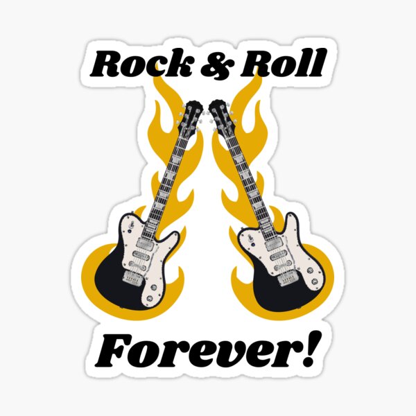 Wall sticker ROCK N ROLL  Wild Guitars with Rebellious Energy