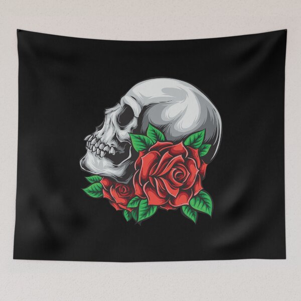 Item preview, Skull with Rose designed and sold by eDigi-Arts.