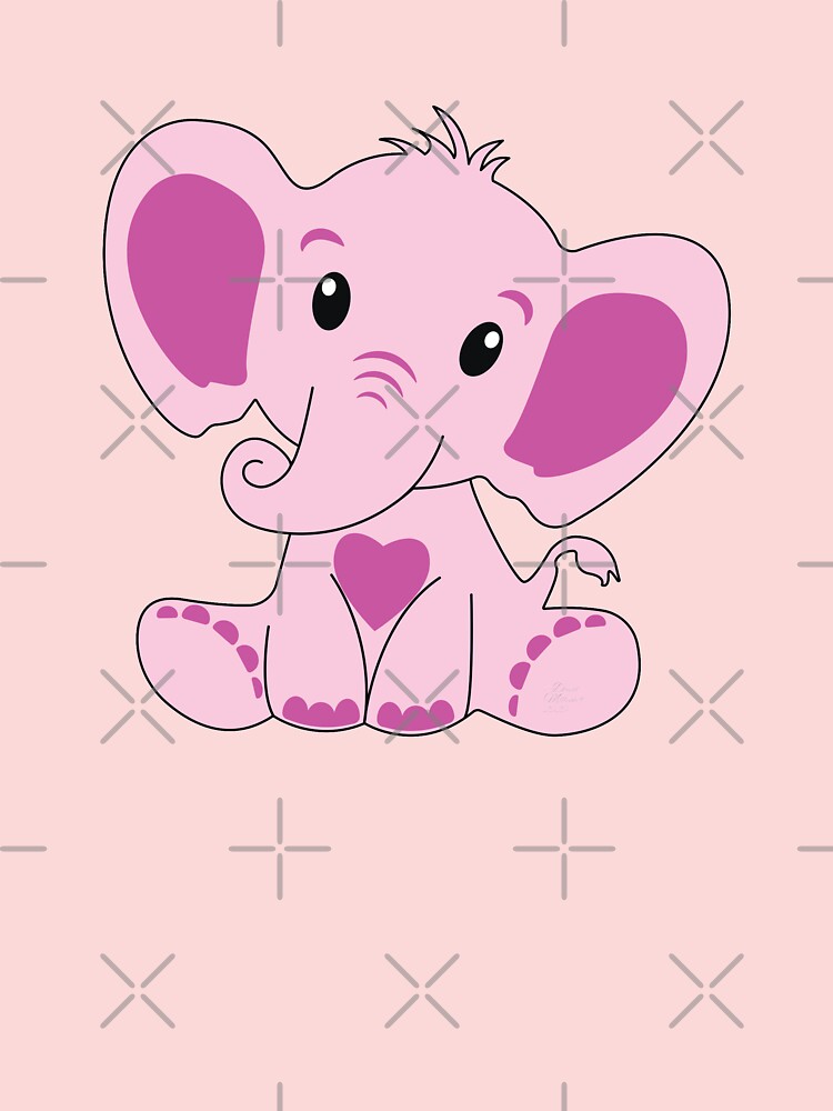 pink baby shower elephant