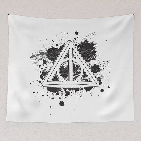 Item preview, Impossible Hallows - Optical illusion, penrose triangle, elder wand, philopsophers stone, invisibility cloak designed and sold by the50ftsnail.