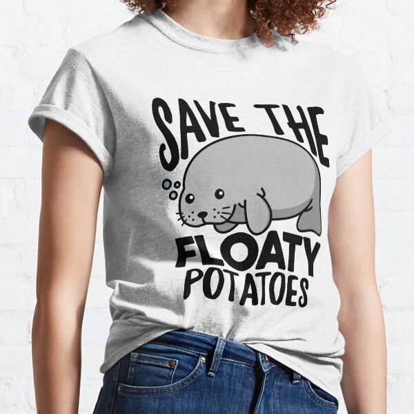 Save The Floaty Potatoes Funny Manatee Classic T-Shirt