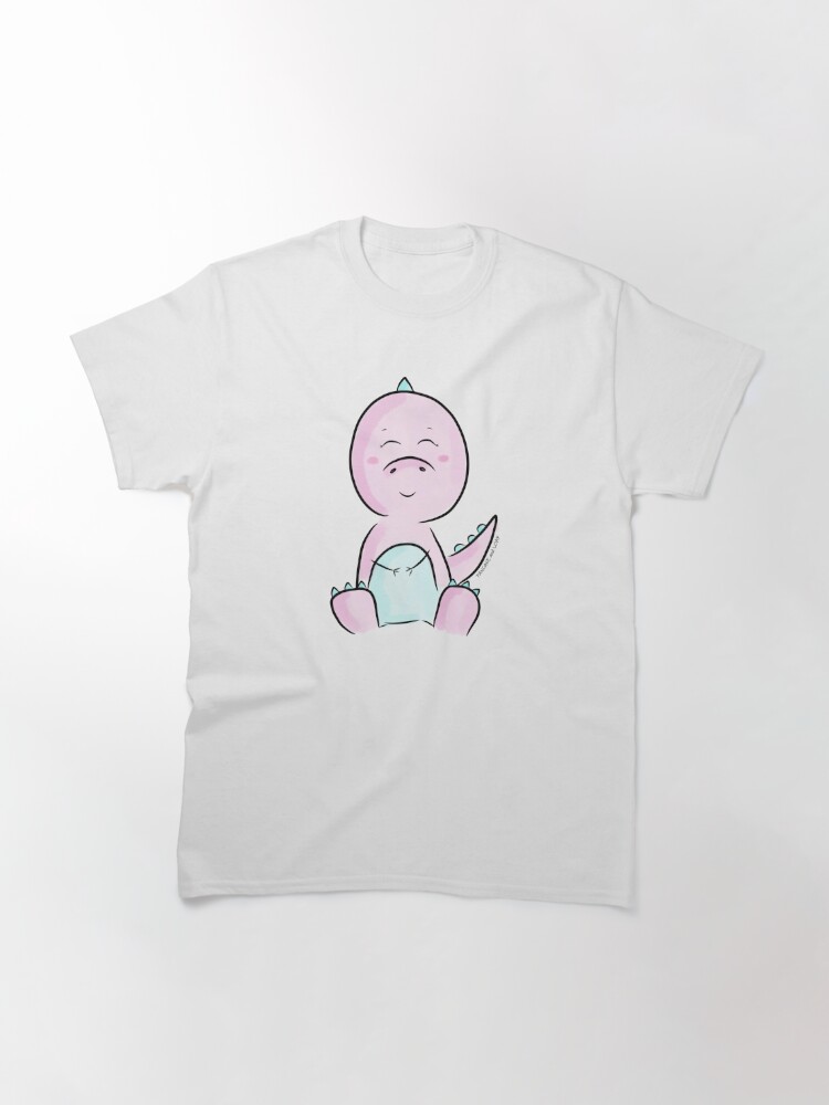 Disover Happy Pink Dinosaur & Friends Classic T-Shirt