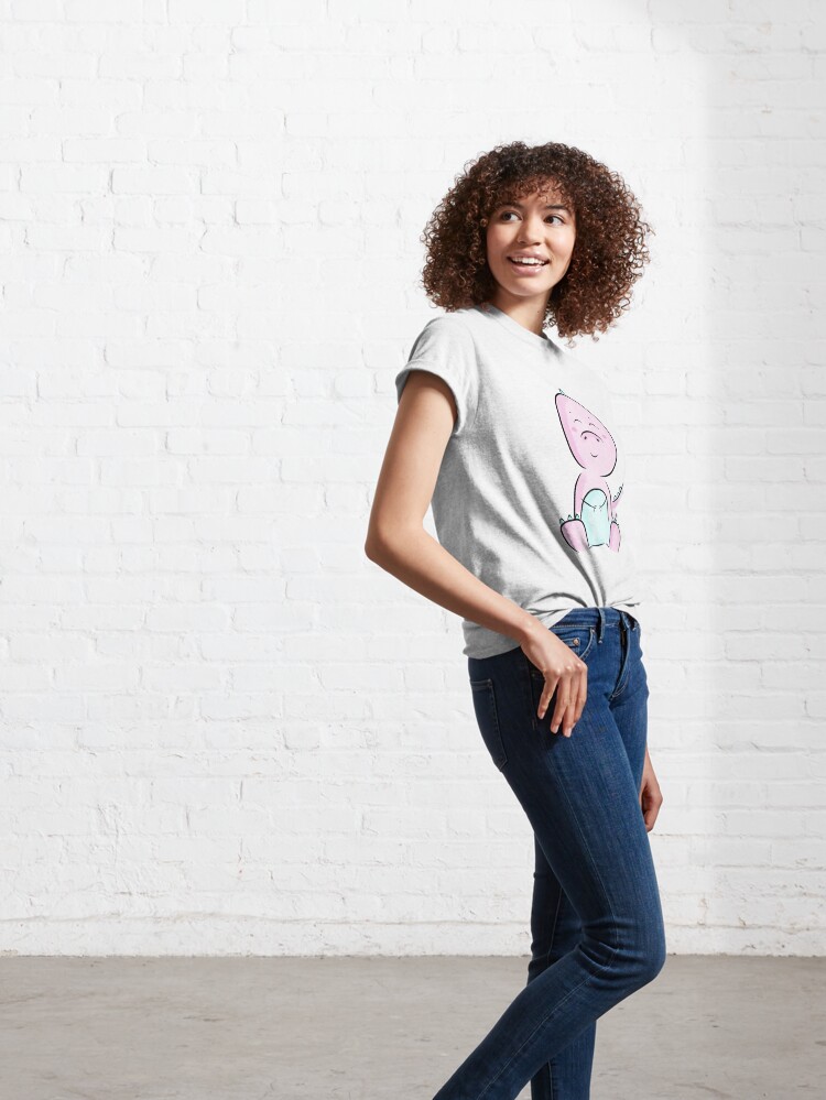 Discover Happy Pink Dinosaur & Friends Classic T-Shirt