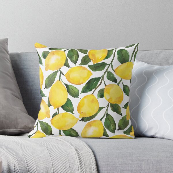 Le Le Lemons Throw Pillow