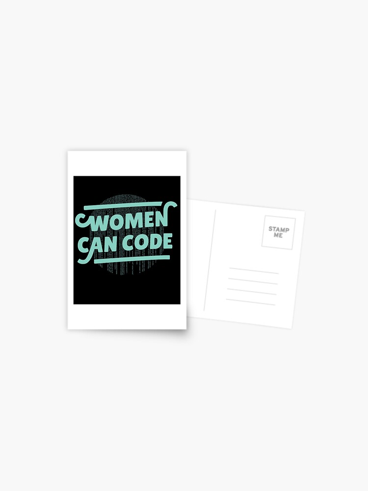 Thumbnail 1 of 2, Postcard, Women code best gift designed and sold by VanessaAdams1.