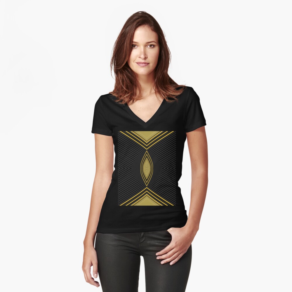 Item preview, Fitted V-Neck T-Shirt designed and sold by VkCases.