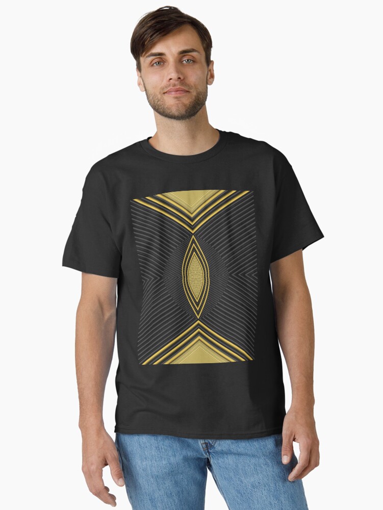 Thumbnail 1 of 7, Classic T-Shirt, Golden Lines and Shape designed and sold by VkCases.