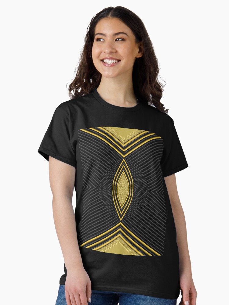 Thumbnail 2 of 7, Classic T-Shirt, Golden Lines and Shape designed and sold by VkCases.