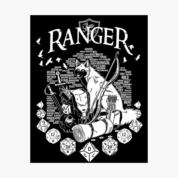 RPG Class Series: Ranger - White Version Photographic Print