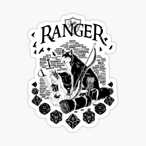 RPG Class Series: Ranger - Black Version Sticker
