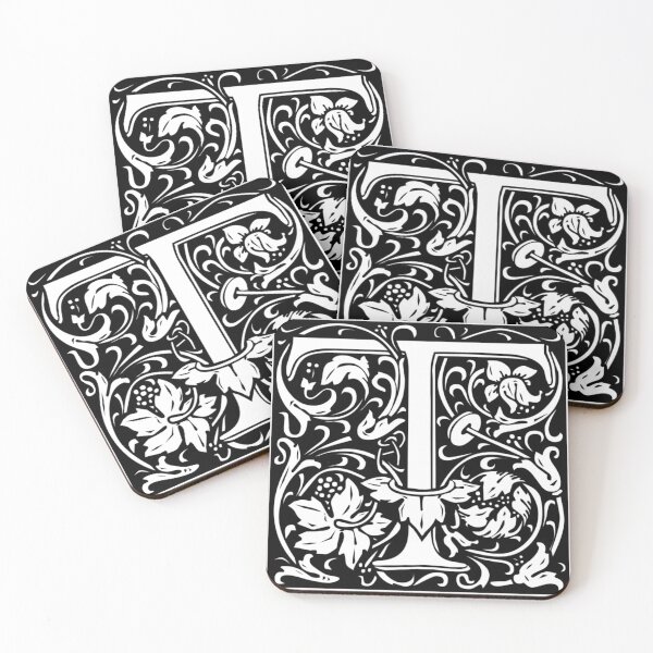 Item preview, William Morris Renaissance Style Cloister Alphabet Letter T designed and sold by Pixelchicken.