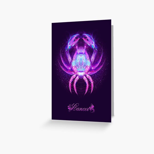Cancer Zodiac Lightburst - (Card) Greeting Card