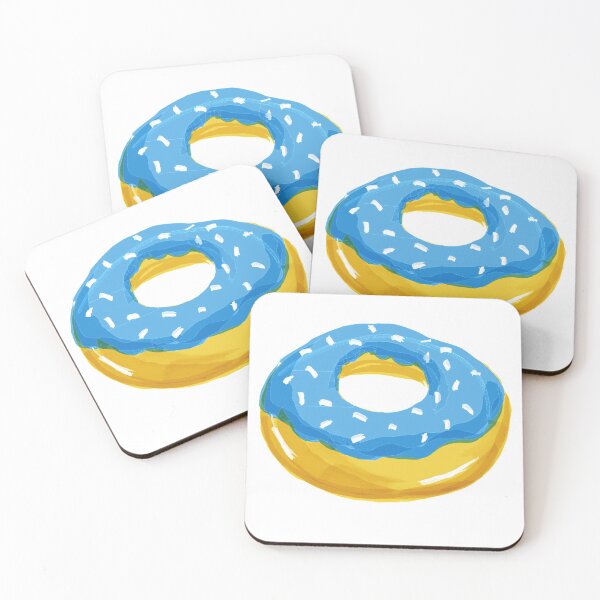 Item preview, Blue glazed doughnut  designed and sold by ExploreStore.