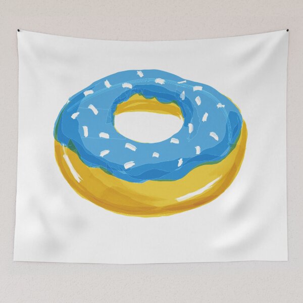 Item preview, Blue glazed doughnut  designed and sold by ExploreStore.