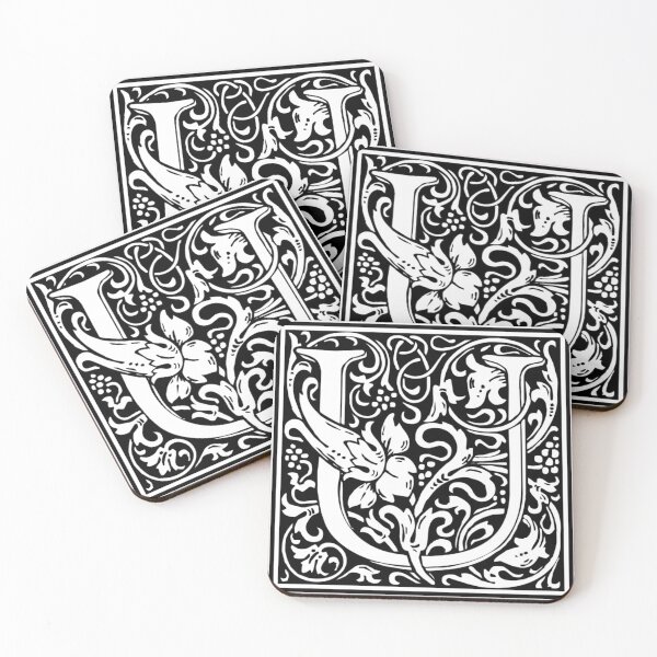 Item preview, William Morris Renaissance Style Cloister Alphabet Letter U designed and sold by Pixelchicken.