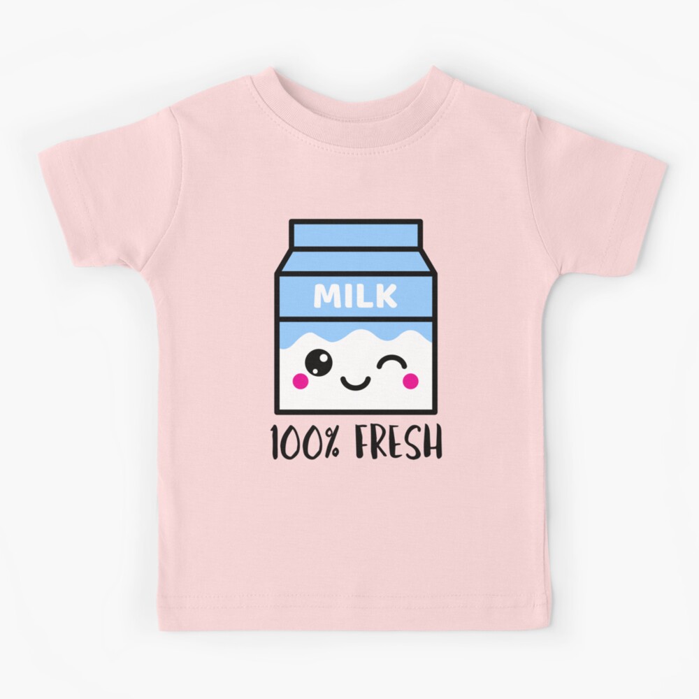  Cute kawaii milk carton - Food T-Shirt : Clothing