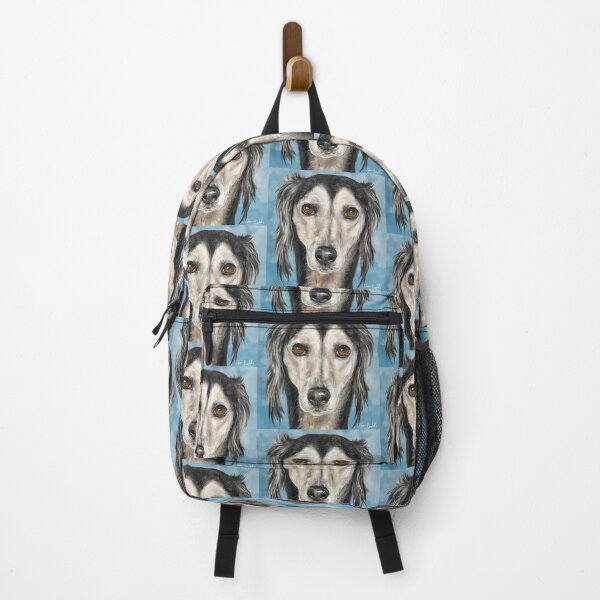 Item preview, Painting of a Saluki Dog on Blue Background designed and sold by ibadishi.