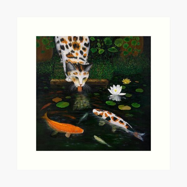 Item preview, Calico Cat and Koi Fish designed and sold by KarenZuk.