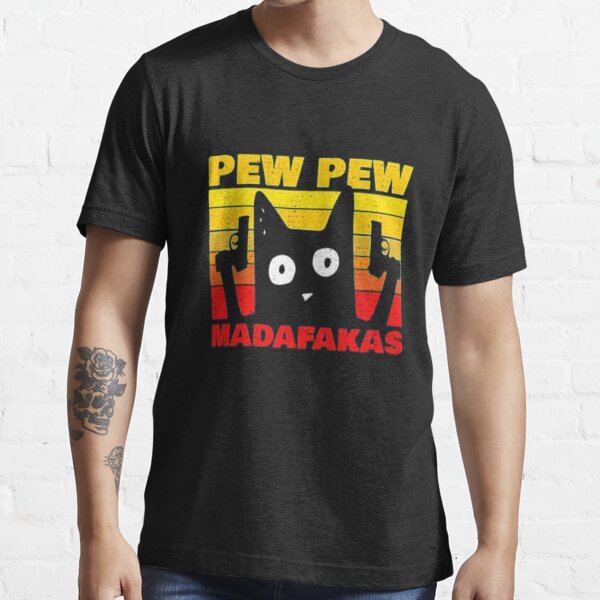Vintage retro Cat style Pew pew madafakas Essential T-Shirt