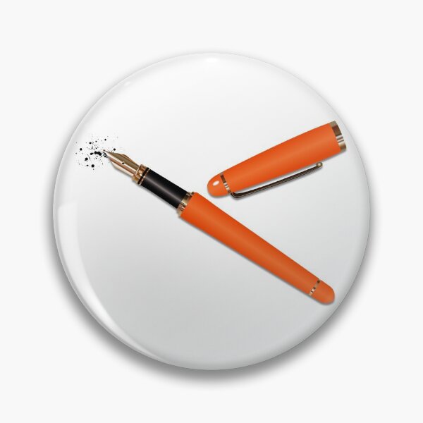 Item preview, Fountain Pen (Orange) designed and sold by BehaveBookishly.