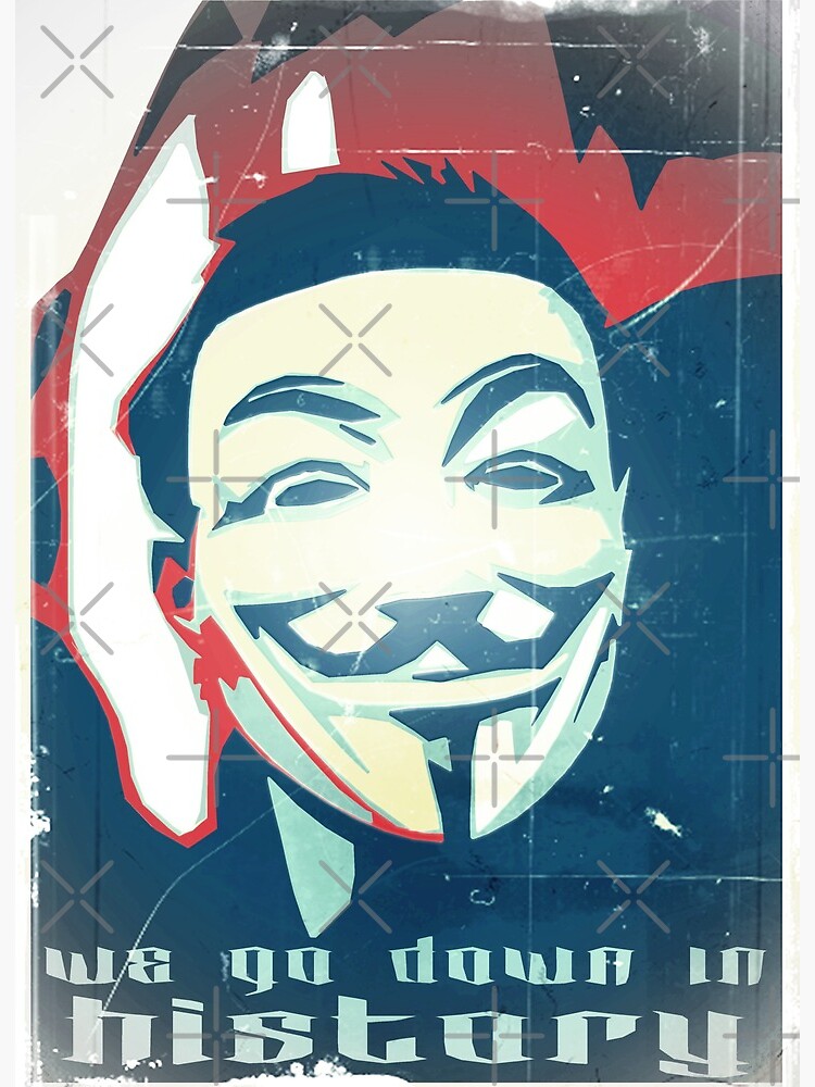 Anonymous mask logo Art Board Print for Sale by pardock