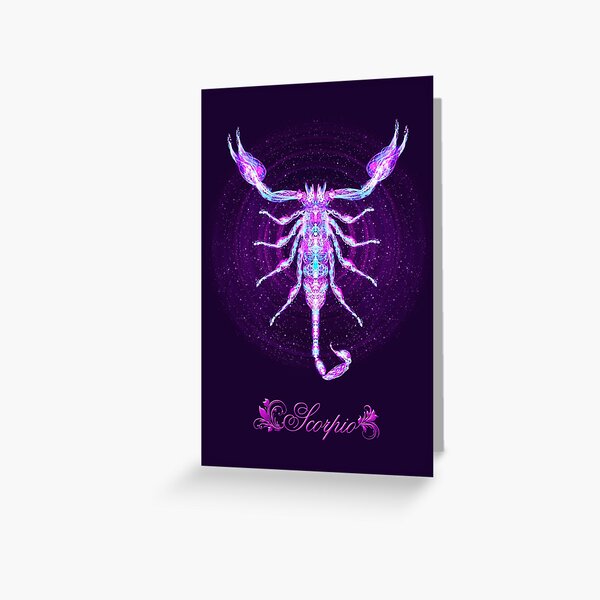 Scorpio Zodiac Lightburst - (Card) Greeting Card