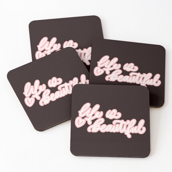 Item preview, Life Is Beautiful Neon Sign Quote designed and sold by wongsamantha7.