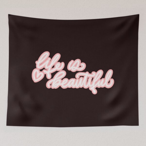 Item preview, Life Is Beautiful Neon Sign Quote designed and sold by wongsamantha7.