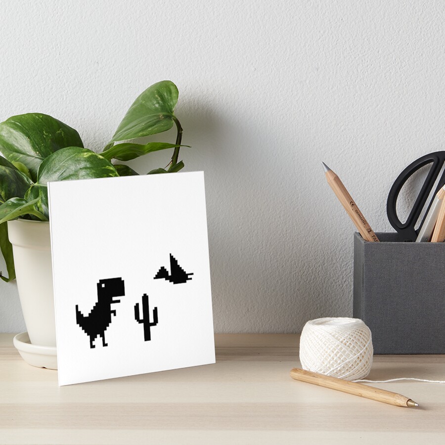 Google Offline Dinosaur Game Art Print for Sale by DannyAndCo