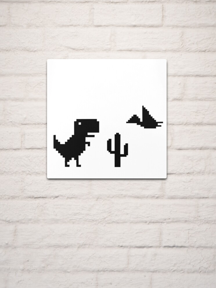 Night Offline T-Rex Game - Google Dino Run | Art Board Print