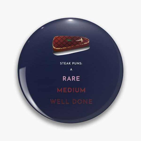 Item preview, A Rare Medium Well Done - kitchen decor based around steak puns designed and sold by the50ftsnail.
