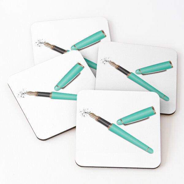 Item preview, Fountain Pen (Turquoise) designed and sold by BehaveBookishly.