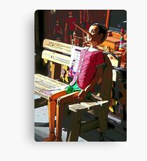 Listening for Santa Canvas Print