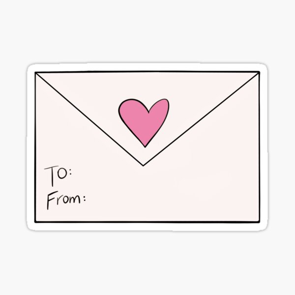 Heart Envelope Sticker for Sale by neothing