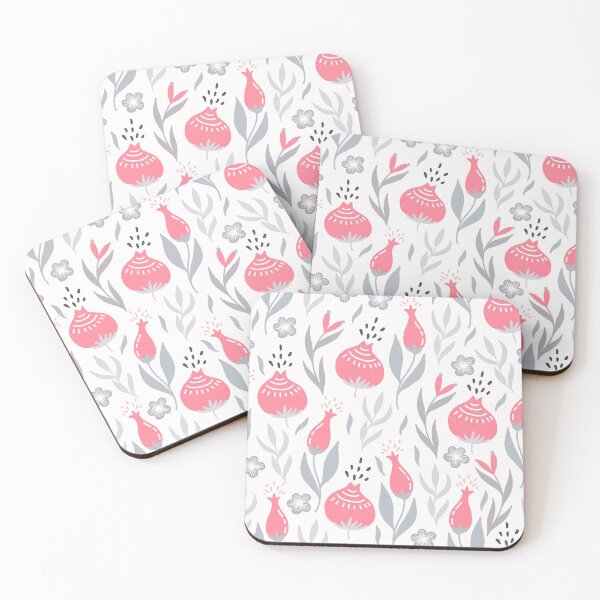 Item preview, Silver Coral Floral Pattern designed and sold by Salote Faotusia.