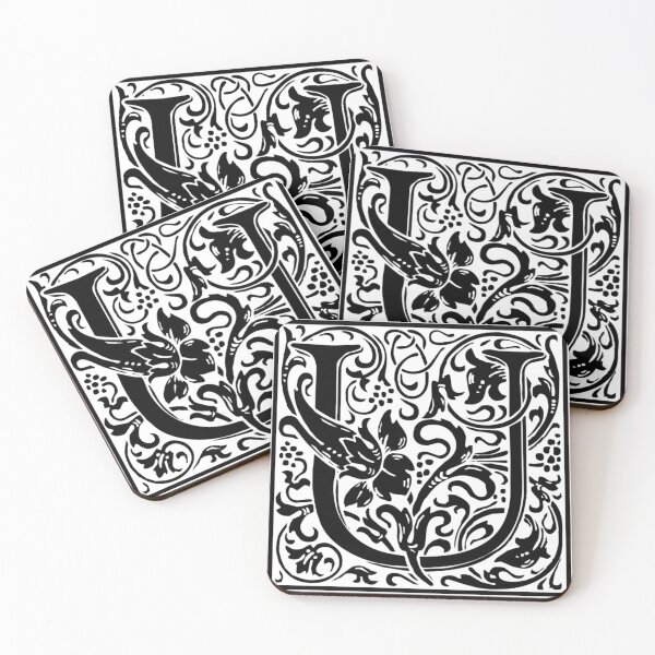 Item preview, William Morris Renaissance Style Cloister Alphabet Letter U designed and sold by Pixelchicken.
