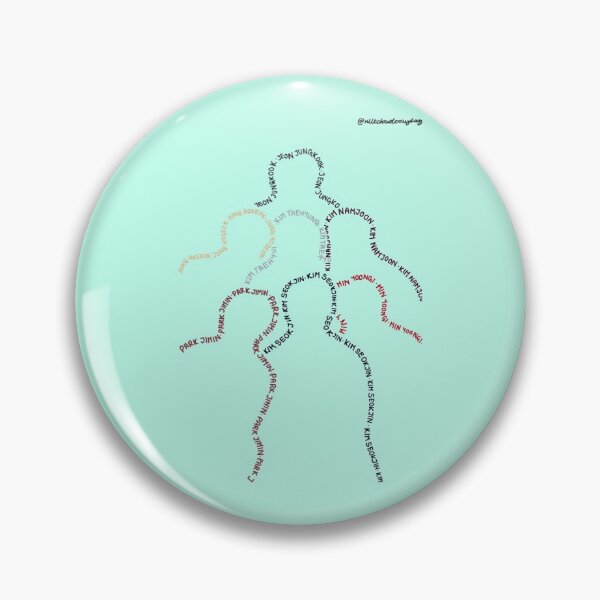 Item preview, BTS Line Art Turquoise Ver. designed and sold by milkcloudcozy.