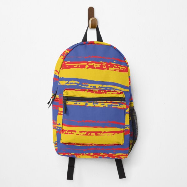 Item preview, Horizontal Blue, Yellow, Red Stripes designed and sold by Mia Harper Design.