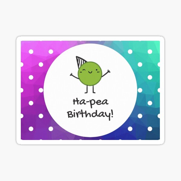 Cheerful Happy Birthday Sticker
