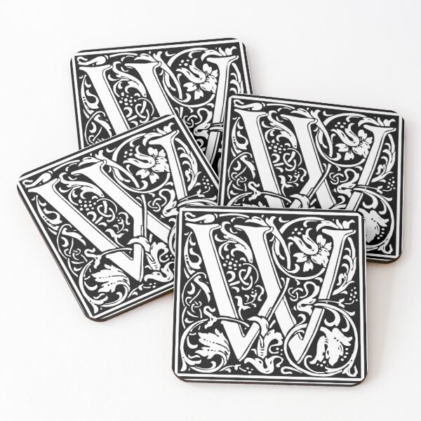 Item preview, William Morris Renaissance Style Cloister Alphabet Letter W designed and sold by Pixelchicken.