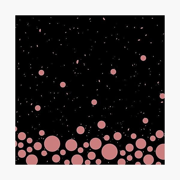 Item preview, Black dark galaxy planets pink dots design designed and sold by Adri Graterol.