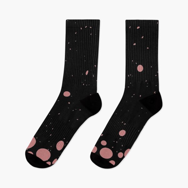 Item preview, Black dark galaxy planets pink dots design designed and sold by Adri Graterol.